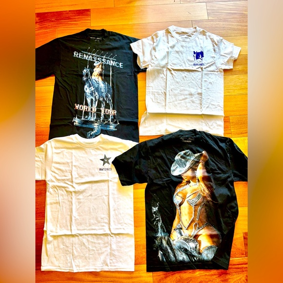 2023 Beyonce Official Renaissance World Tour T-Shirt LOT Of 4 - Size S - Picture 1 of 9